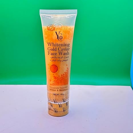 YC Whitening Gold Caviar Face Wash, Rejuvenate Treatment, Whiten & Moisture, 100g, 50mg, For All Skin Types. 100% natural